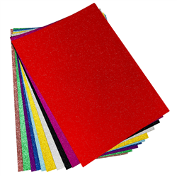GLITTER PAPER 10 PACK - HEAVYWEIGHT- 8.5x11 inches 950101
