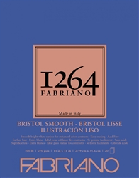 FABRIANO 1264 BRISTOL PAD SMOOTH 11X14 INCHES - 20 SHEETS 100 lb. (270 gsm) FR7119100589