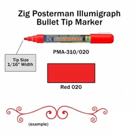 MARKER CHALK PAINT ILLUMIGRAPH RED ZIG 2MM ZGPMA-310020