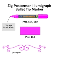 MARKER CHALK PAINT ILLUMIGRAPH FLUORESENT PINK ZIG 2MM ZGPMA-310112