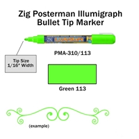 MARKER CHALK PAINT ILLUMIGRAPH FLUORESENT GREEN ZIG 2MM ZGPMA-310113