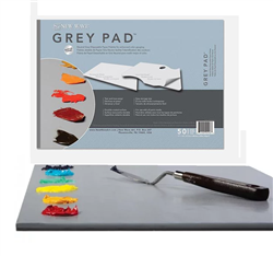 NEW WAVE GREY PAPER PALETTE - DISPOSABLE 11x16 INCHES	 RECTANGULAR NW00401