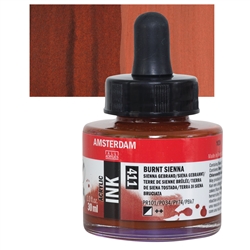 ACRYLIC INK AMSTERDAM 30ML BURNT SIENNA 411 TN17204110