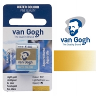 VAN GOGH WATERCOLOR HALF PAN METALLIC LIGHT GOLD - 802 TN20868021