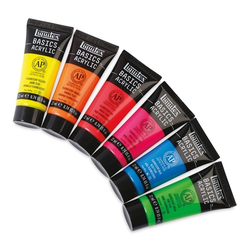 Buy ACRYLIC SET LIQUITEX BASICS FLOURESCENT SET 6X22ML NEON