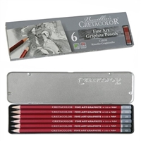 CRETACOLOR FINE ART GRAPHITE PENCILS SET OF 6 - TIN BOX  - CL15-16-025