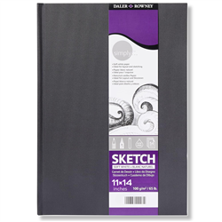 HARDBOUND SKETCHBOOK SIMPLY 11x14 inches, 65LB, 110 sheets, DA481101114