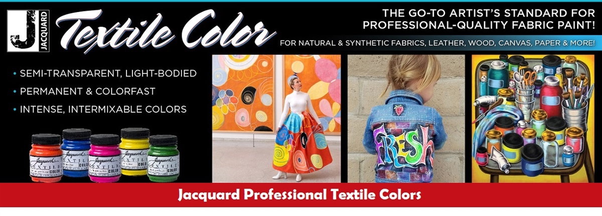 Jacquard Professional Quality Artists Textile Paint Set, 2.25