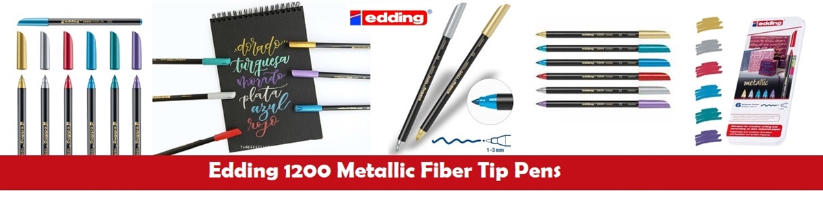 Edding 1200 Metallic Fiber Pen Set