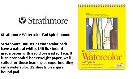 Strathmore 300 Series Watercolor paper,360-9,9x12,Cold Press,12